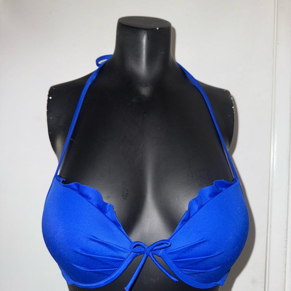 Royal Blue Halter Bikini Top